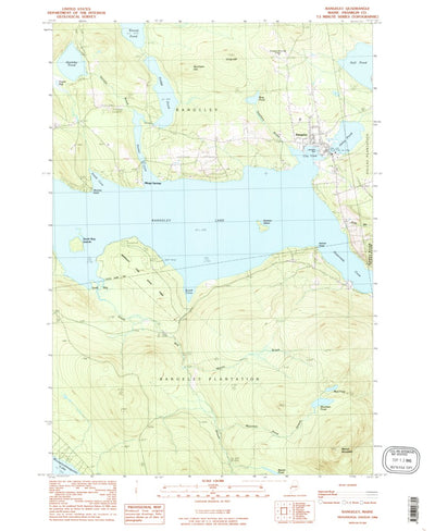 United States Geological Survey Rangeley, ME (1984, 24000-Scale) digital map