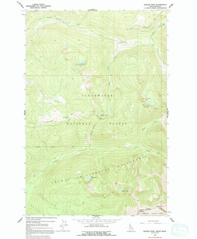 United States Geological Survey Ranger Peak, ID-MT (1964, 24000-Scale) digital map