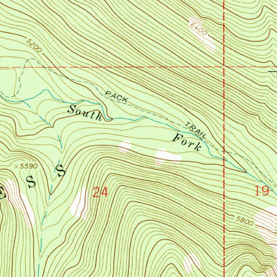 United States Geological Survey Ranger Peak, ID-MT (1964, 24000-Scale) digital map
