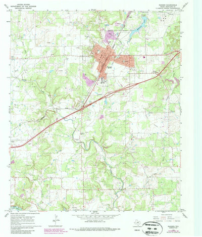 United States Geological Survey Ranger, TX (1966, 24000-Scale) digital map