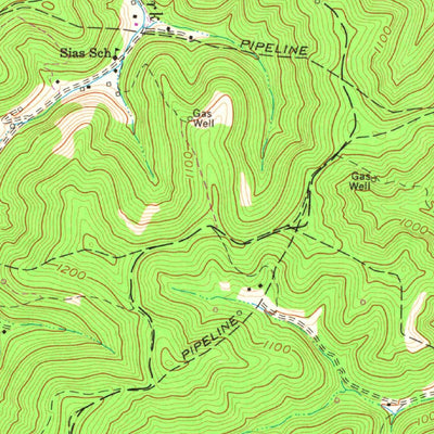 United States Geological Survey Ranger, WV (1962, 24000-Scale) digital map