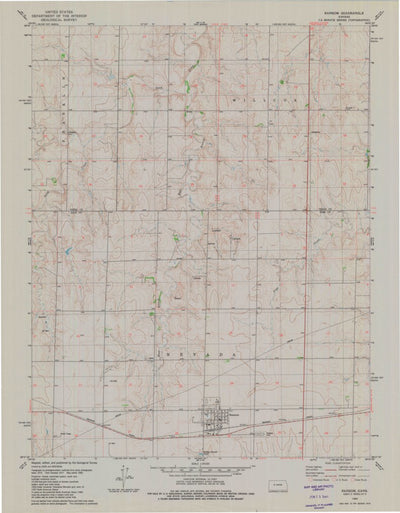 United States Geological Survey Ransom, KS (1980, 24000-Scale) digital map