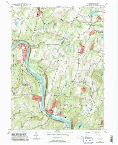 United States Geological Survey Ransom, PA (1994, 24000-Scale) digital map