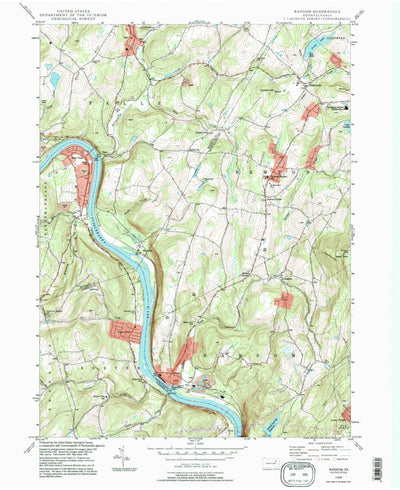 United States Geological Survey Ransom, PA (1994, 24000-Scale) digital map
