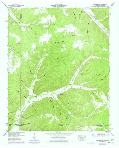 United States Geological Survey Ransom Stand, TN-AL (1950, 24000-Scale) digital map