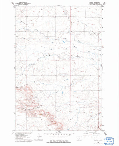 United States Geological Survey Rapelje, MT (1956, 24000-Scale) digital map