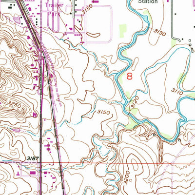 United States Geological Survey Rapid City East, SD (1953, 24000-Scale) digital map