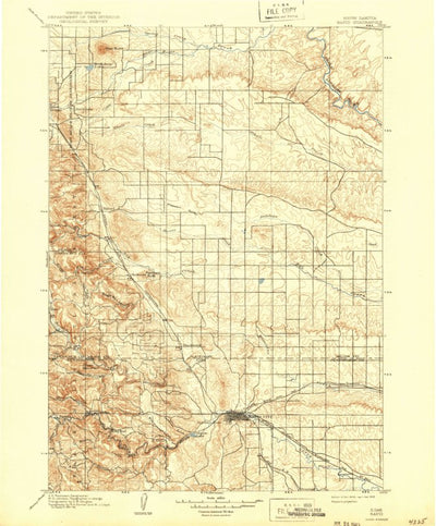 United States Geological Survey Rapid, SD (1903, 125000-Scale) digital map