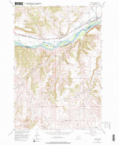 United States Geological Survey Rapids, MT (1956, 24000-Scale) digital map
