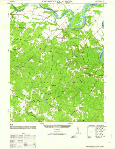 United States Geological Survey Rappahannock Academy, VA (1964, 24000-Scale) digital map