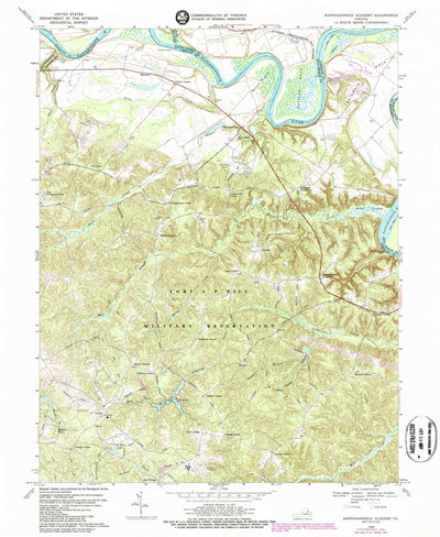 United States Geological Survey Rappahannock Academy, VA (1969, 24000-Scale) digital map