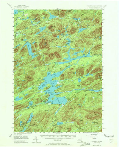 United States Geological Survey Raquette Lake, NY (1954, 62500-Scale) digital map