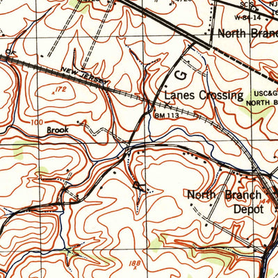 United States Geological Survey Raritan, NJ (1943, 31680-Scale) digital map