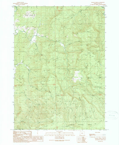 United States Geological Survey Rasler Creek, OR (1990, 24000-Scale) digital map