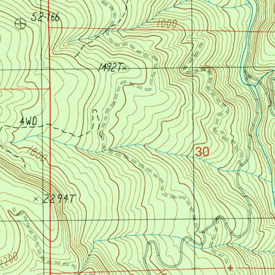 United States Geological Survey Rasler Creek, OR (1990, 24000-Scale) digital map