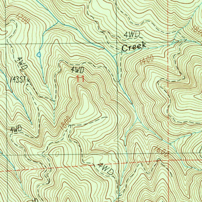 United States Geological Survey Rasler Creek, OR (1990, 24000-Scale) digital map
