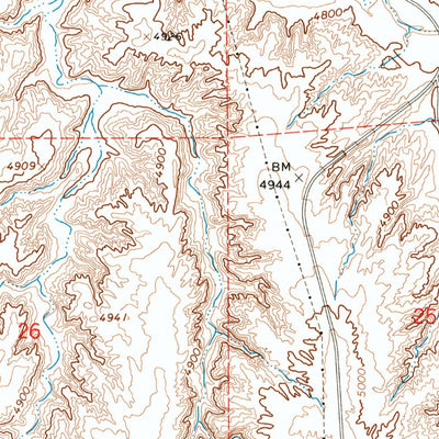 United States Geological Survey Rasmussen Hollow, UT (1965, 24000-Scale) digital map