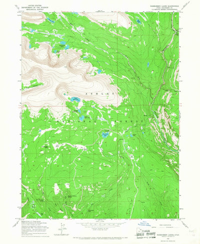 United States Geological Survey Rasmussen Lakes, UT (1965, 24000-Scale) digital map