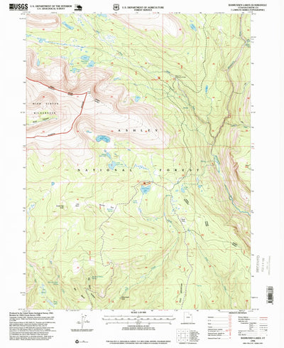 United States Geological Survey Rasmussen Lakes, UT (1996, 24000-Scale) digital map