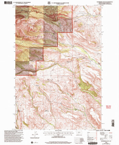 United States Geological Survey Raspberry Butte, MT (2000, 24000-Scale) digital map