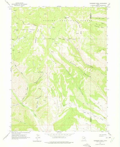 United States Geological Survey Raspberry Knoll, UT (1962, 24000-Scale) digital map