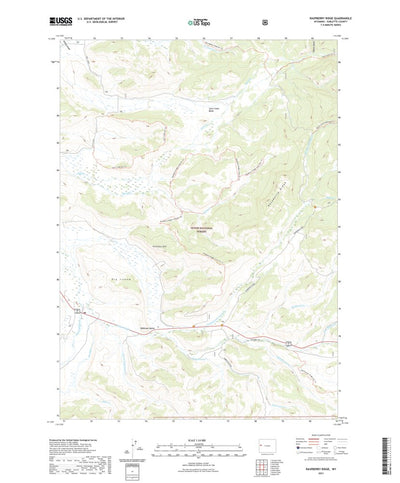 United States Geological Survey Raspberry Ridge, WY (2021, 24000-Scale) digital map