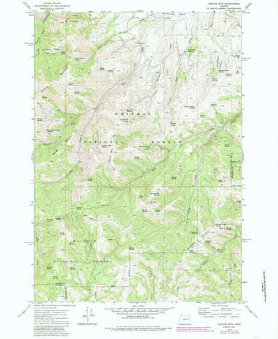 United States Geological Survey Rastus Mountain, OR (1972, 24000-Scale) digital map