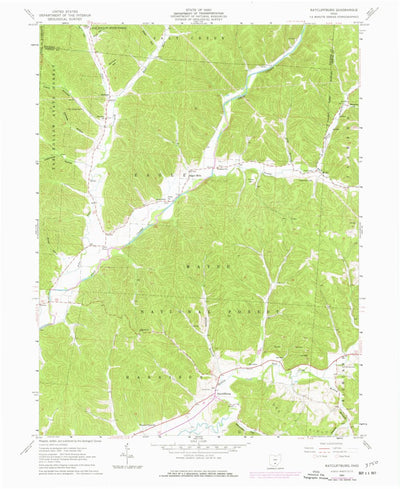 United States Geological Survey Ratcliffburg, OH (1961, 24000-Scale) digital map