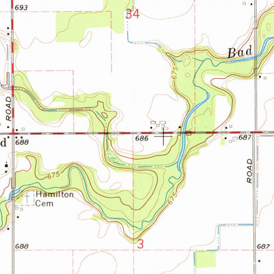 United States Geological Survey Rathbone, MI (1973, 24000-Scale) digital map