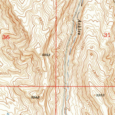 United States Geological Survey Rathbun Ranch, WY (1957, 24000-Scale) digital map