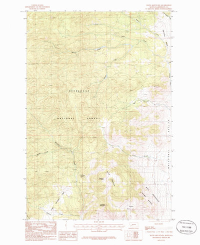 United States Geological Survey Ratio Mountain, MT (1985, 24000-Scale) digital map