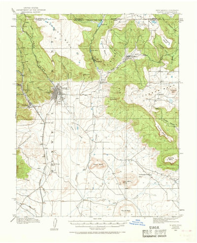 United States Geological Survey Raton, NM-CO (1912, 62500-Scale) digital map