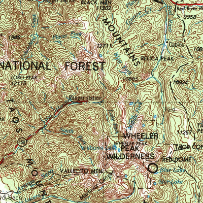 United States Geological Survey Raton, NM-CO (1954, 250000-Scale) digital map