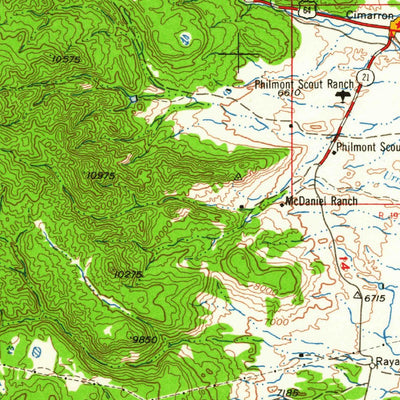United States Geological Survey Raton, NM-CO (1958, 250000-Scale) digital map