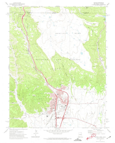 United States Geological Survey Raton, NM-CO (1971, 24000-Scale) digital map