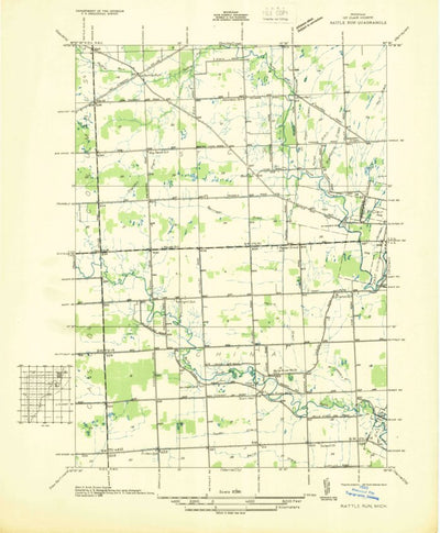 United States Geological Survey Rattle Run, MI (1936, 31680-Scale) digital map
