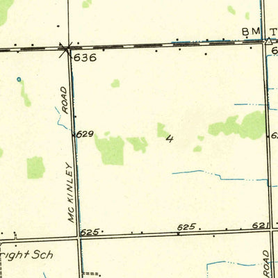 United States Geological Survey Rattle Run, MI (1936, 31680-Scale) digital map