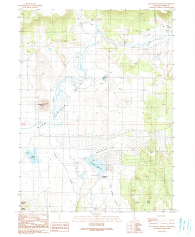 United States Geological Survey Rattlesnake Butte, CA (1990, 24000-Scale) digital map