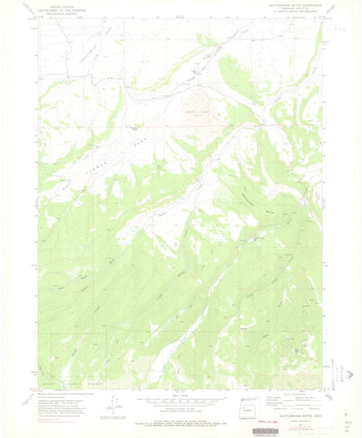 United States Geological Survey Rattlesnake Butte, CO (1971, 24000-Scale) digital map