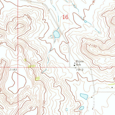 United States Geological Survey Rattlesnake Butte East, SD (1971, 24000-Scale) digital map