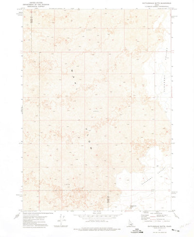 United States Geological Survey Rattlesnake Butte, ID (1972, 24000-Scale) digital map