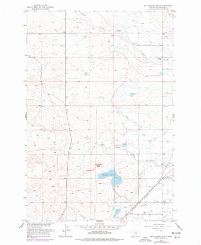 United States Geological Survey Rattlesnake Butte, MT (1956, 24000-Scale) digital map