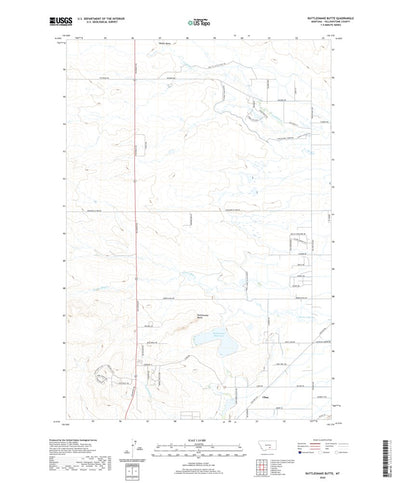United States Geological Survey Rattlesnake Butte, MT (2020, 24000-Scale) digital map
