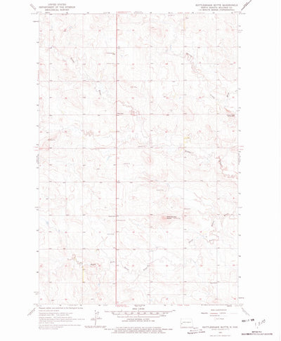 United States Geological Survey Rattlesnake Butte, ND (1963, 24000-Scale) digital map
