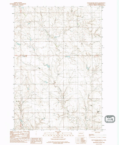United States Geological Survey Rattlesnake Butte, SD (1982, 24000-Scale) digital map
