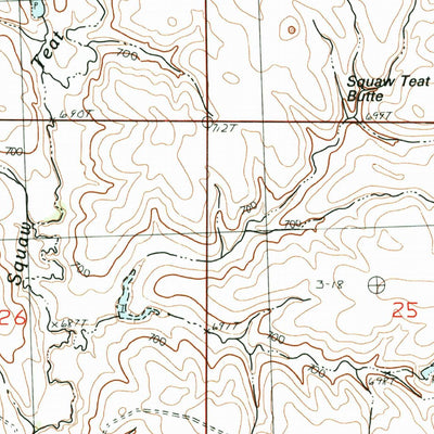 United States Geological Survey Rattlesnake Butte, SD (1982, 24000-Scale) digital map