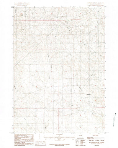 United States Geological Survey Rattlesnake Draw, WY (1984, 24000-Scale) digital map