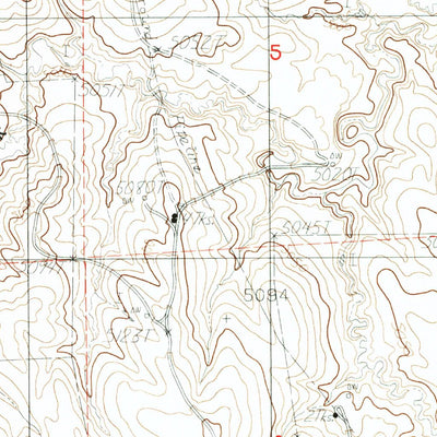 United States Geological Survey Rattlesnake Draw, WY (1984, 24000-Scale) digital map