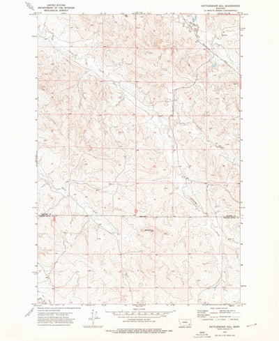 United States Geological Survey Rattlesnake Hill, MT (1973, 24000-Scale) digital map