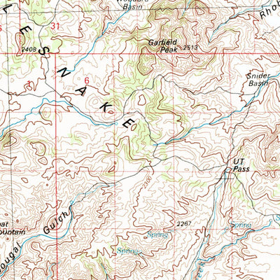 United States Geological Survey Rattlesnake Hills, WY (1981, 100000-Scale) digital map